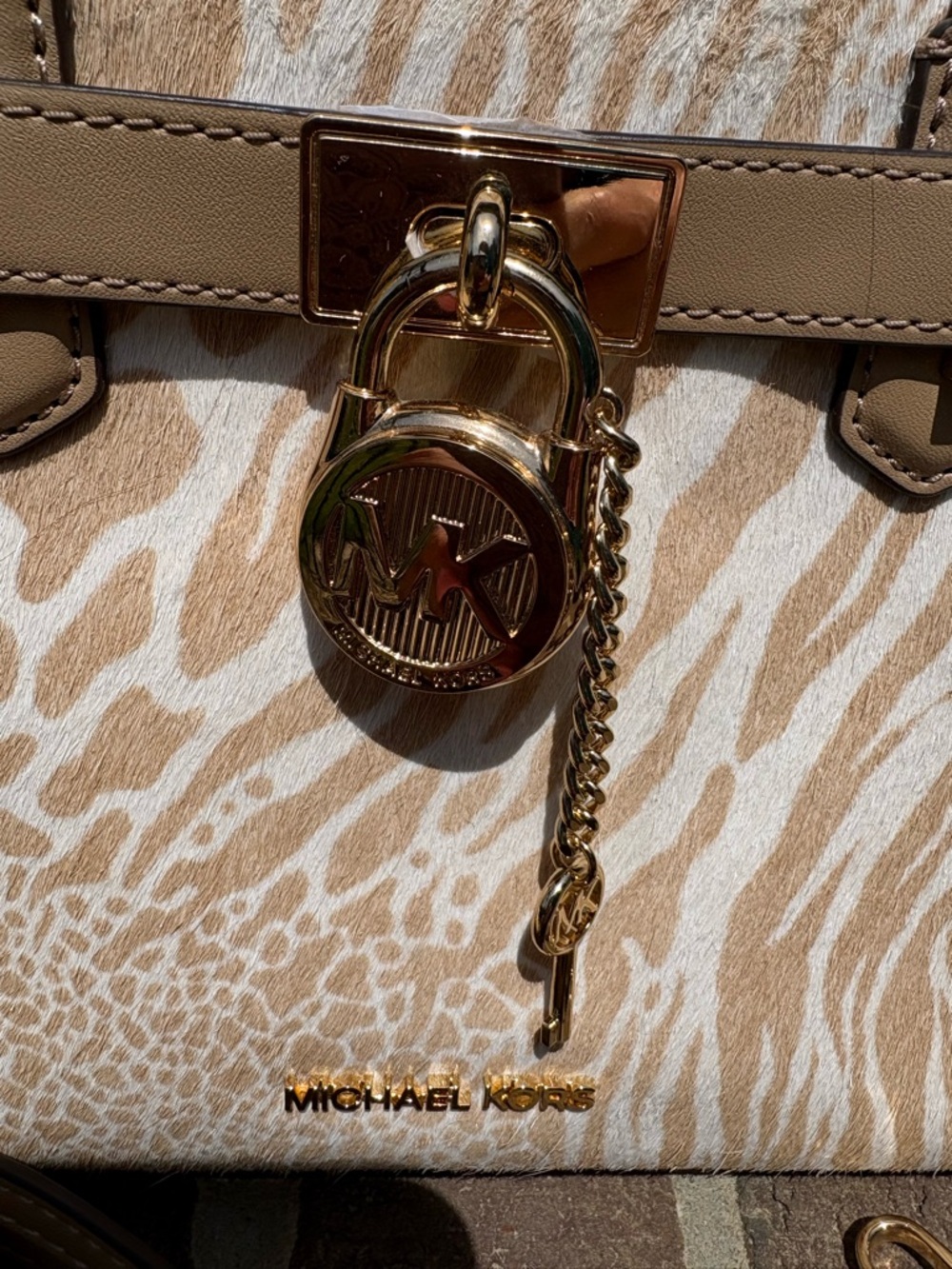 Michael Kors Calf Hair Zebra Print Satchel NWT Retail $558 - Picture 3 of 10